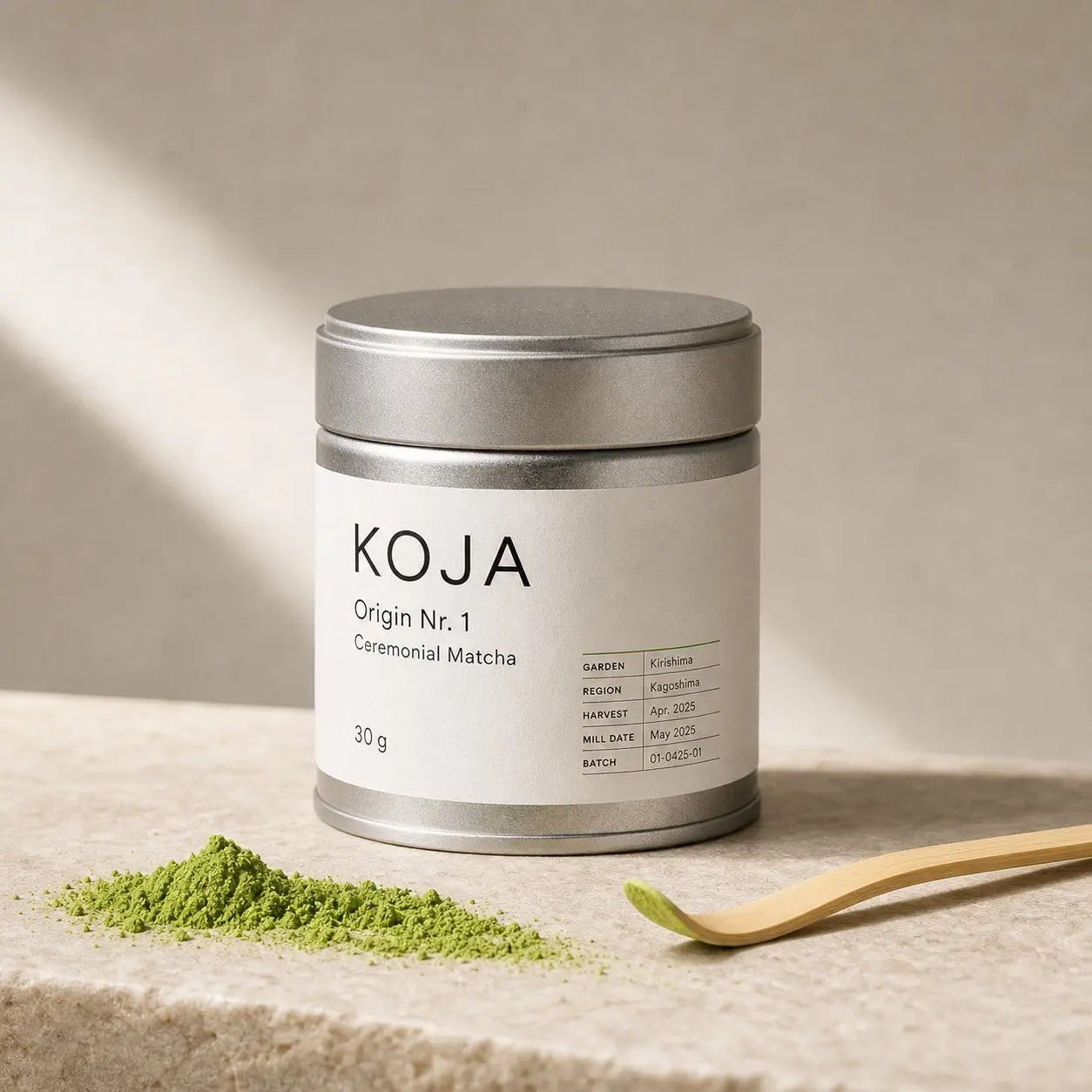 KOJA Kagoshima Ceremonial Matcha Dose 30 g, Single Origin aus Japan