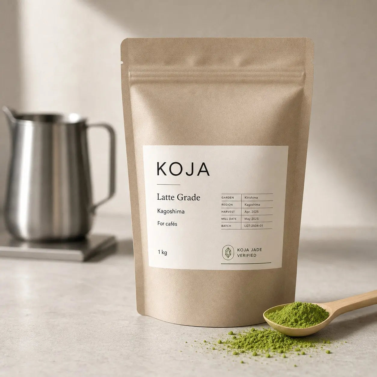 KOJA Latte-Grade Matcha Beutel für Cafés, 250 g bis 1 kg